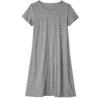 MUJI 无印良品 W6SB234 女士棉质连衣裙
