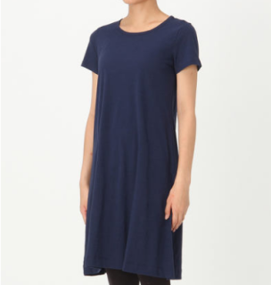 MUJI 无印良品 W6SB234 女士棉质连衣裙