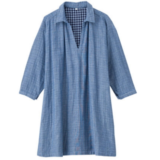 無印良品  無印良品 MUJI W6SC480 女士七分袖上衣