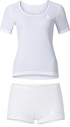 Odlo 奥递乐 女士 CUBIC短袖短裤套装 192221-10440-L 白色 L(175/98A)