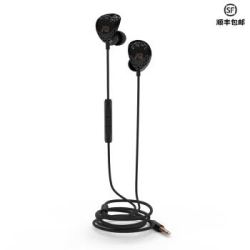 HEYGEARS黑格AR安然动铁单元入耳式苹果安卓手机HIFI耳机 3D打印腔体线控麦克风 黑色 通用版