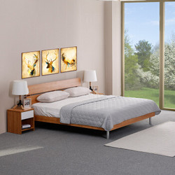 依丽兰板式床 现代简约设计 1.8米双人床 E0级环保实木颗粒板材 