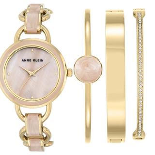 Anne Klein 161001592 女士水晶手镯时装表 四件套