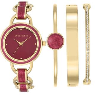 Anne Klein 161001592 女士水晶手镯时装表 四件套
