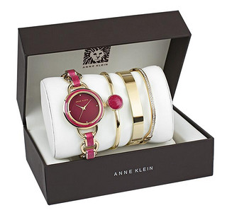 Anne Klein 161001592 女士水晶手镯时装表 四件套