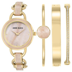 Anne Klein 161001592 女士水晶手镯时装表 四件套