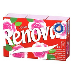 【京东超市】瑞诺瓦之爱( Renova) 香薰手帕纸 玫瑰 4层9抽*6包 葡萄牙进口