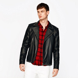 ZARA CAZADORA BIKER TACHAS 男士夹克