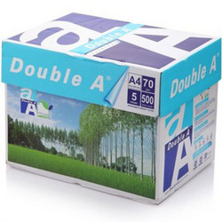 Double A 复印纸 A4 70G 500张/包 5包一箱 整箱出售