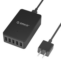 奥睿科（ORICO）CSE-5U 5口智能USB充电器 单口2.4A桌面多口充电头 苹果安卓手机平板通用 黑