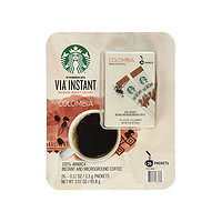 STARBUCKS 星巴克 VIA哥伦比亚速溶咖啡 26包装 85.8克