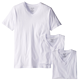 凑单品、中亚Prime会员：Original Penguin 男款 V领 T恤3件套装  白色 Ｍ码