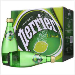 Perrier 巴黎水 青柠味 天然含汽矿泉水 330ml*6瓶