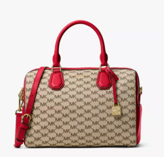 MICHAEL KORS Mercer Medium Heritage Logo Duffel 女款单肩包