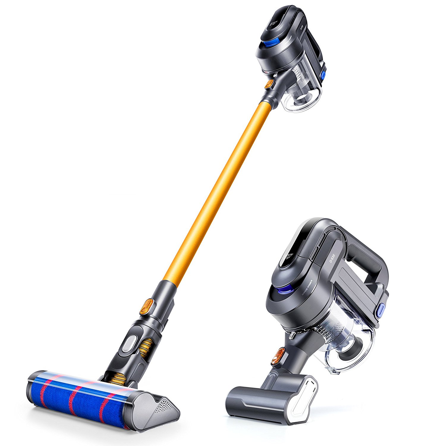 12日小狗puppy吸尘器d535无线手持式强力推杆超静音充电式吸尘器