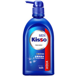 kisso 极是 男士无硅油去屑洗发水 保湿黑亮 400ml