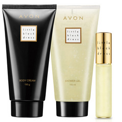 AVON 雅芳 小黑裙香体套装（小黑裙香体乳150g+小黑裙香水沐浴露150ml+小黑裙走珠香水9ml）