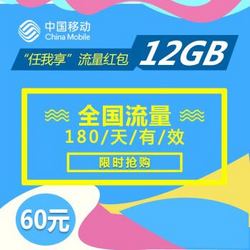 中国移动12GB半年全国流量包
