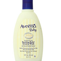 凑单品、中亚Prime会员：Aveeno Baby Soothing Relief Cream Wash 婴儿燕麦舒缓沐浴露 354ml*2瓶装