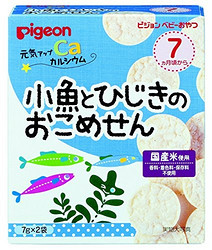 Pigeon 贝亲 高钙海藻小米鱼饼磨牙饼干 2袋×12盒