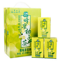 【京东超市】天喔茶庄 蜂蜜柚子茶250ml*16整箱装