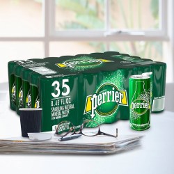 perrier 巴黎水 天然气泡矿泉水 250ml*35罐/