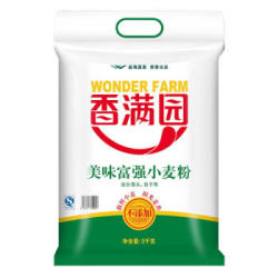 香满园 面粉 中筋面粉 美味富强小麦粉 5kg 包子饺子馒头饼手擀面 十斤 *6件