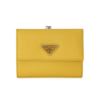PRADA 普拉达 Triangolo 女士十字纹牛皮短款钱包