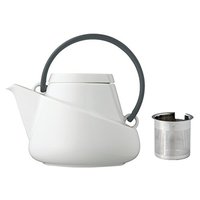 中亚Prime会员：Kinto Ridge系列 白瓷茶壶 带滤网 750ml