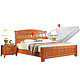健舒宝 优质中式实木双人床（1.8*2m 框架床+床垫）