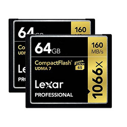 Lexar 雷克沙 Professional 1066x 64GB CF存储卡  *2件