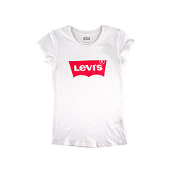 Levi's kids  李维斯白色带英文女童圆领T恤 96-115厘米