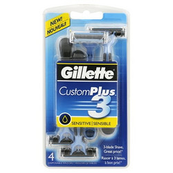 Gillette 吉列 Customplus 3 一次性剃须刀 4个