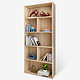 雅美乐五层1.8米板式书柜简易书架层架 木质储物收纳柜子 浅胡桃色 YSG502