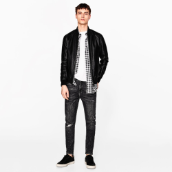 ZARA  09953402800 男士飞行员夹克
