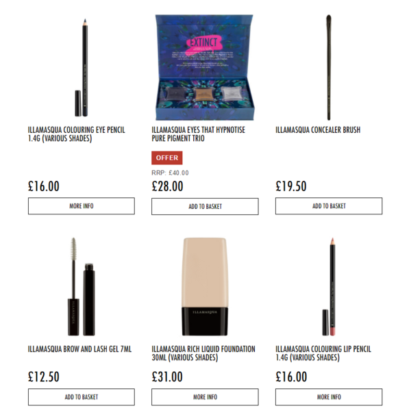 HQhair ILLAMASQUA 精选彩妆产品