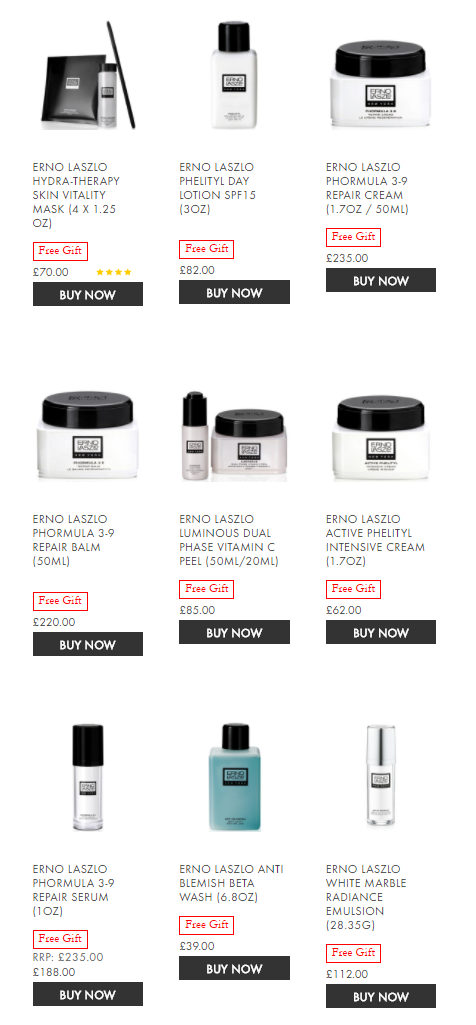 BEAUTY EXPERT ERNO LASZLO 奥伦纳素 护肤专场