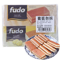 【京东超市】马来西亚进口 福多（Fudo) 提拉米苏味+奶油味 蛋糕 864g/组（432g*2/盒)（双重优惠）） *5件