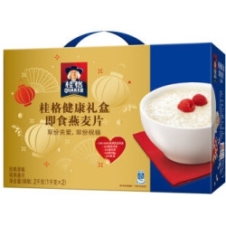 QUAKER 桂格 健康礼盒 即食燕麦片 1kg*2罐装 *4件