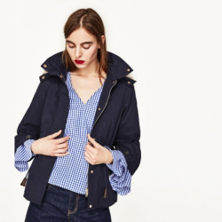 ZARA 05065040401 女士连帽派克外套