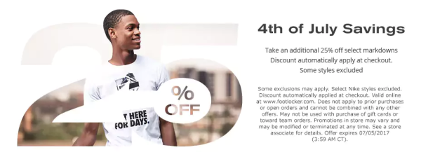 Foot Locker 独立日促销 清仓区运动鞋服(含AJ、NIKE、UNDER ARMOUR等)