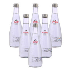 Evian 依云 天然矿泉水 玻璃瓶装 330ml*20瓶/箱 达能正品 法国进口