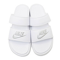 NIKE 耐克 Benassi 黑白绑带拖鞋 