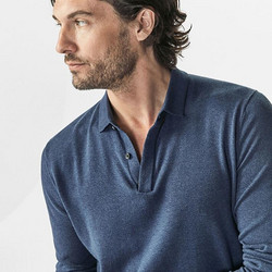 Massimo Dutti 00907203405 男款全棉POLO针织衫