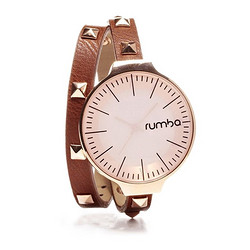 Rumba TIME 23817 宝石切面 铆钉手环式女士手表