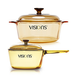 VISIONS  康宁透明锅具套装 VISIONS 两件套2.25L+1.5L