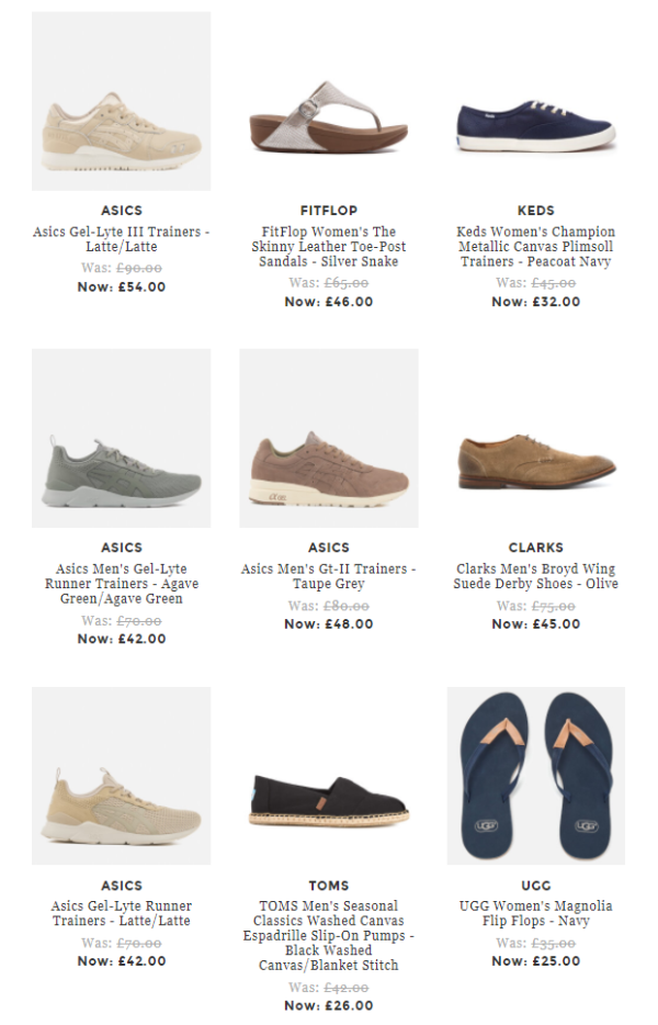 all Sole 精选 男/女/童款 鞋靴促销 含Clarks、ASICS、Hunter等