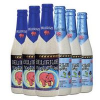 Delirium 粉象（深粉*3/浅粉*3）精酿啤酒 组合装 330ml*6瓶+三得利超爽500ml*12听+福佳白啤酒 330ml*12瓶