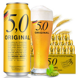 5.0 ORIGINAL 自然浑浊型小麦啤酒 500ml*24听 +青岛啤酒 清爽8度 330ml*24听