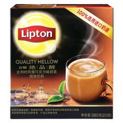 【京东超市】立顿(Lipton)绝品醇奶茶比利时风情巧克力味20包  380g *2件